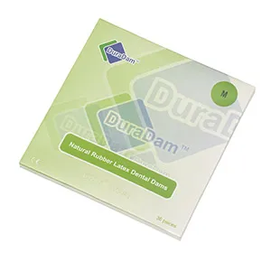 Латексные листы Dental Dams средние 0.18 мм зеленые (36 шт) DuraMedical