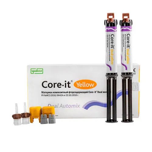 Core it Dual Automix / Коре Ит Дуал Аутомикс желтый (2 х 10 г) Spident