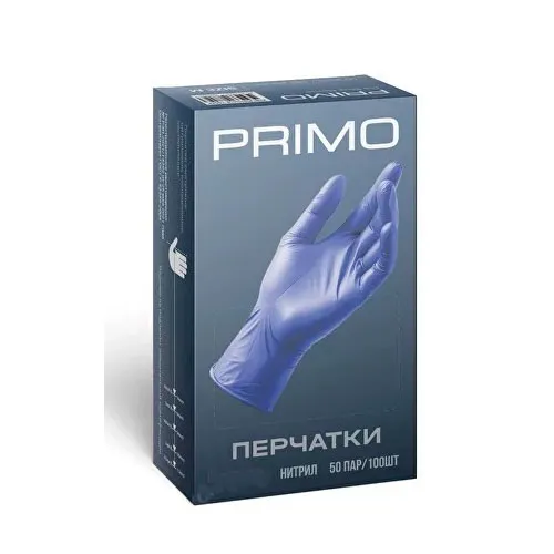 Перчатки нитриловые Primo голубые L голубой (50 пар) Zhonghong Pulin