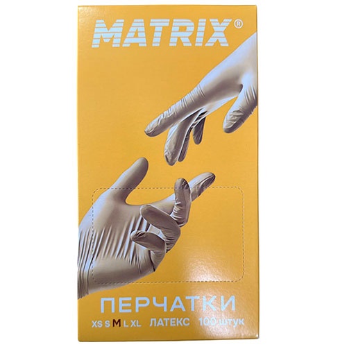 Перчатки латексные Premium Latex (размер M, 50 пар) Matrix