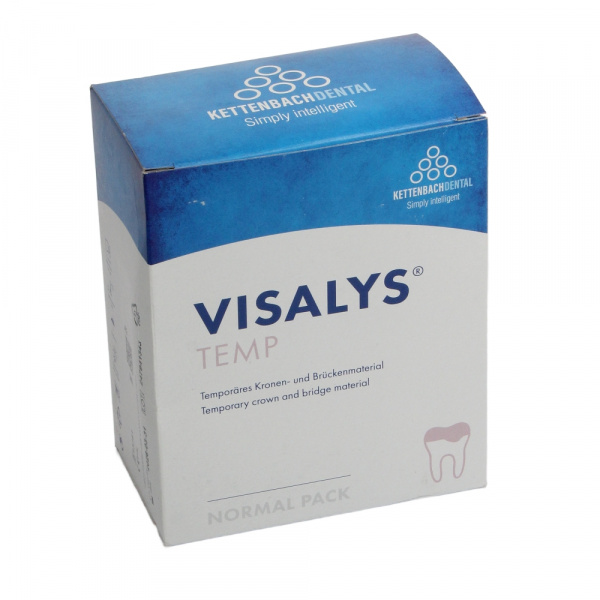 Visalys Temp, цвет A2, для временных коронок и мостов, картридж, 50мл и 15насадок