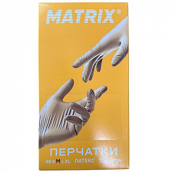 Перчатки латексные Premium Latex (размер M, 50 пар) Matrix
