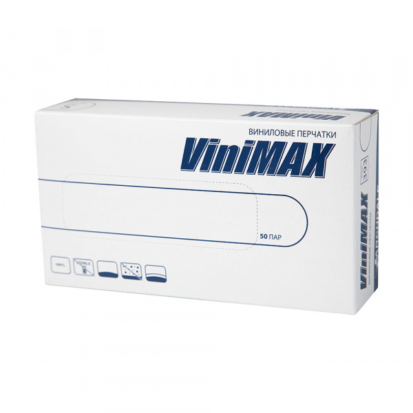 Vinimax / Винимакс перчатки виниловые бесцветные M (50 пар) Archdale