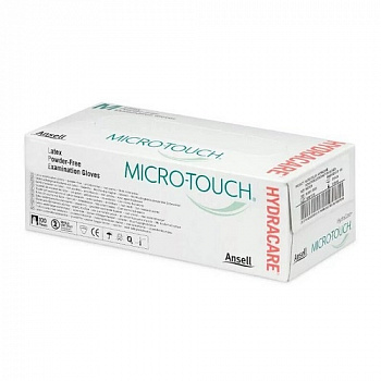Перчатки латексные Micro-Touch HydraCare c увлажнителем глицерин (S, 50 пар) Ansell